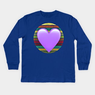 Purple heart Kids Long Sleeve T-Shirt